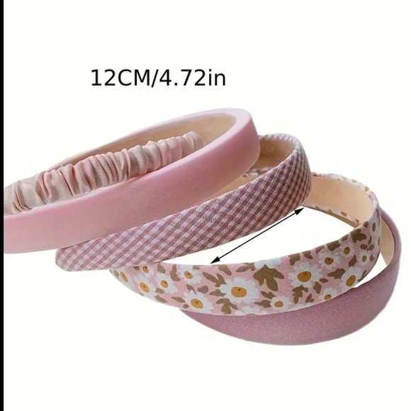 Women's Headband Set 5pc Pink - Picture 2 of 2